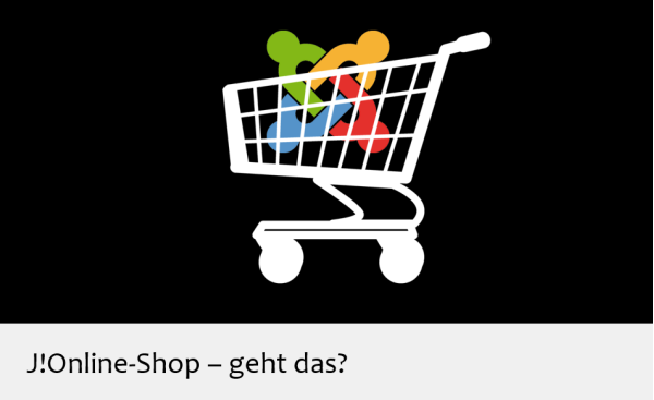 Joomla Online-Shop Symbol mit Titel