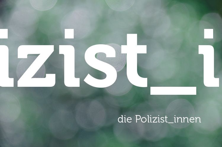 gendergerechte sprache vergrößertes beispiel mit unterstrich